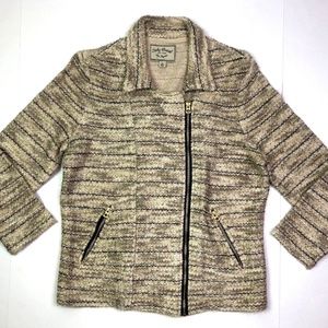Lucky brand knit motorcycle jacket XL